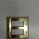 Nostalgic Warehouse Egg & Dart Deco Electrical Outlet Switch Plate Cover (Double Rocker, Polished Brass)