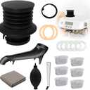 19Psc with Single Dose Hopper,Silicone Steam Ring,Water Filter,Felt Washer,Water Tank Funnel, Portaflter Removal,Air blower,towel for Breville Barista Express,Pro,Touch(BES870878880 (Black Aluminum)