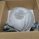 14" Globe Pendant Light 3-Light Black Milk Glass Pendant Light Mid Century Modern Light Fixture Globe Pendant Lights Kitchen Island Matte Black Finished with Milk Glass Lampshade for Bedroom