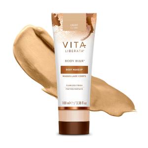 Vita Liberata Body Blur, Leg and Body Makeup. Skin Perfecting Body Foundation for Flawless Bronze, Easy Application, Radiant Glow, Evens Skin Tone, New Packaging (Light)