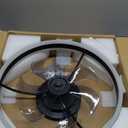 STERREN 20'' Modern Low Profile Ceiling Fan with Light, Bedroom LED Ceiling Fan with Remote Control, Bladeless Flush Mount Black Fan Lights Ceiling Fixtures for Living Room,Small Room (19.7 inch)