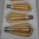 E26 ST64 Vintage Edison Light Bulbs, Smoky Grey Coated Glass, Dimmable, 4W(20W Equivalent) 200 Lumin, 2700K Soft White, Spiral Filaments Design, Antique Style, 25000 Hrs, 4-Pack
