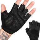 ATERCEL Weight Lifting Gloves Full Palm Protection, Workout Gloves for Gym, Cycling, Exercise, Breathable, Super Lightweight for Men's and Women (L, Black)