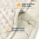 Mr. Sandman Weighted Blanket for Adults Queen Size 15 lbs, Soft Cooling Heavy Minky Blanket for Sleep, Washable Throw Blanket with Glass Beads, 60 x 80 Inches, Ivory