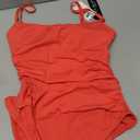 La Blanca Women's One Piece Swimsuit Island Goddess Shirred Side Women's Bathing Suit M