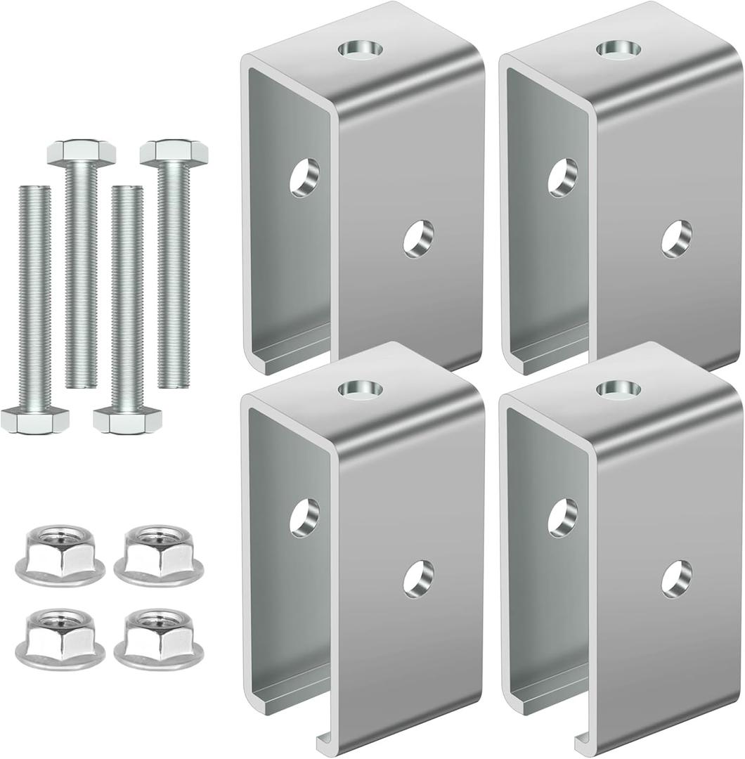 Channel Trolley Track Hanger Bracket for Strut Channel, 1-5/8 Intermediate Support Hange Bracket (4 Pack)