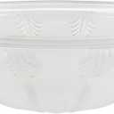 Aspen Creative 25004-68-1 Replacement 2-Tone Clear & Sandblasted Glass shade for Flush Mount or Semi-Flush Mount, 1/2" Center Hole, 11-3/4" Diameter x 3-7/8" Height