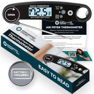 Cathy Yoder's Meat Thermometer Digital, Instant Read Food Thermometer for Cooking in Air Fryer Oven, BBQ, Grill & Baking. Measure Internal Temperatures Probe Easy Display Kitchen Grilling Accessories