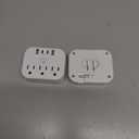 2 Pack Outlet Extender with Foldable Plug - 20W USB C Power Delivery, Cruise Approved Power Strip 3 Outlets 4 USB Plug Adapter for Travel Essentials Cruise Must Have (White)