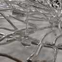 MEEROSEE Crystal Chandelier Silver Branch Forest Chandeliers Lighting Large High Ceilings Lights Fixtures Dimmable for Dining Room Living Room Island Chandelier 58" Silver