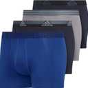 Adidas Men's Men's Stretch Cotton 4-pack Trunk (XX-Large, Legend Ink Blue/Team Royal Blue/Grey)