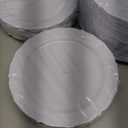 U-QE 100 Pieces White Disposable Plates - Premium Hard Plastic Plates for Wedding and Party Use Including 50 Dinner 10.25 '' & 50 Dessert 7.5 '' Plates