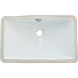 Elements of Design Kingston Brass LB18127 Fauceture Courtyard Undermount Bathroom Sink with Overflow, 18.25 x 11.94 x 6.88, White