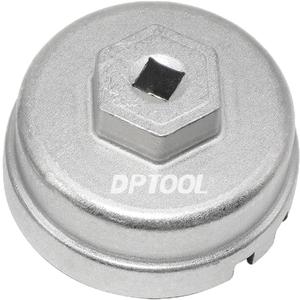 DPTOOL 64.5mm Oil Filter Cap Wrench Oil Filter Housing Removal Tool Compatible with Toyota Corolla Prius Lexus with 3/8" Calibre 14 Notches 6 Slots 2.0L-5.7L Engine