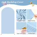 Blue Arch Backdrop Cover, Set of 2 Spandex Fitted Stretchy Arch Stand Covers, 2-Sided Round Top Chiara Backdrop Cover for Birthday Party Baby Shower Wedding Banquet Arch Decoration