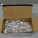 BBTO 100 Pcs Christmas Iridescent Ornaments Clear Plastic Christmas Ball Decorations Acrylic Transparent Indoor DIY Xmas Party Decor Iridescent Ball Decoration for Home Room Party Table(1. 18 Inch)