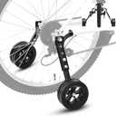 Adjustable Bike Training Wheels Kids Bicycle Training Wheels Kit for 16, 18, 20, 22, 24 inch bike, Includes Stabilizers for Variable Speeds, Black