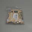 GAMUDA Small Pet Harness Collar and Leash Set, Step in No Chock No Pull Linen Fabric Soft Mesh Dog Vest Harnesses Reflective for Dogs Puppy Cats Kitten Rabbit (Khaki, XS)