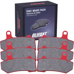 Front Rear Brake Pads For Harley Davidson 2008-2023/Street Glide 08-23/Road King 08/Electra Glide/Road Glide/CVO/V-Rod Harley Davidson VRSC/Trike Series Ceramics Brake Pad Set