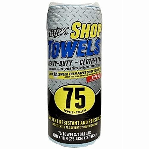 Intex Supply 269273 Blue Cloth-Like Shop Towels - 75 Count