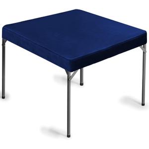 Frienda Game Table Cover Felt Game Tablecover Folding Tablecloth for Card Table for Playing Poker Cards Mahjong Jigsaw Puzzles Board Games, Table Not Included (Blue, 34 x 34 x 4 Inch)