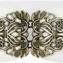 BlackButterfly 3 Inch Wide Waspie Elastic Vintage Buckle Waist Belt (White, XXL)