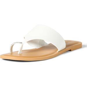 The Drop Women's Camilla Wide Thong Sandal (8, White)