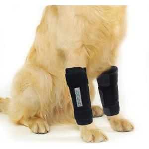 Dog Front Leg Brace, Pair of Dog Leg Brace with Metal Strips, Canine Front Leg Hock Wrap Sleeve for Carpal Support, Protects Wounds Brace Heals and Prevents Injuries and Sprains (L/XL)