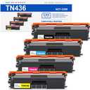 Skydo TN436 Toner Cartridges High Yield Replacement for Brother TN436 TN 436 TN436BK TN433 TN431 Work with MFC-l8900Cdw HL-l8360Cdw HL-L8260Cdw MFC-L8690Cdw (TN436BK TN436C TN436M TN436Y)
