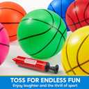 SYNCFUN 6 PCS Mini Basketballs, 5 inches Colorful Small Ball for Basketball Hoop, Inflatable Rubber Ball, Sports Toys Gift for Toddlers and Teenagers (6 Colors)