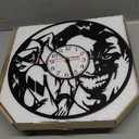 Joker and Harley Wall Clock Xmas Gift for Fan DC Comics Vinyl Record Wall Clock Harley Birthday Gift Idea for Man Movie Original Home Decor Suicide Squad Handmade Clock 12 Inch
