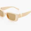 FEISEDY Small Rectangle Sunglasses for Women Men Vintage Trendy Y2K Rectangular Sunglasses B9066