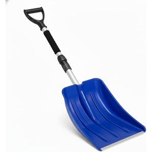 Snow Shovel for Kids Toddler  Lightweight Plastic Blade with Heavy Duty Metal Handle and Comfort DGrip,32 Inch Detachable Snow Shovel for Car, Driveway, Garden, Camping, Beach, Emergency Use, Blue