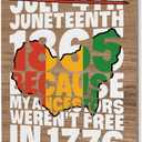 Juneteenth Independence Day Decorations Outdoor Freedom Day Hanging Door Decor African American Black History Festival Celebration Sign 8 x 10 inches