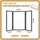 48 x 36 Trifold 3-Panel Display Board with Black Felt Board and Storage Bag