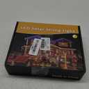 Solar Icicle Lights Outdoor, 23Ft 256 LEDs Christmas Icicle Lights with 8 Lighting Modes, Remote Control, IP65 Waterproof Curtain Fairy Lights with 32 Drops for Window Xmas Garden Gazebo (7M)