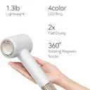 Tideway Hair Dryer, Blow Dryer with Diffuser, Ionic Professional High-Speed 1500W Low-Noise, 110,000 RPM Brushless Motor, Fast Drying, Travel Compact for Women & Men (Gold)