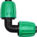 12 Pack 1/2 Inch Drip Irrigation Elbow (1/2" ID x 0.65" OD), Drip Line Irrigation Locked Barbed 90 Degree Elbow for 1/2'' Irrigation Tubing Anti Leak Irrigation System Elbow Fittings