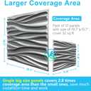 STICKGOO 3D Wall Panels, Brushed Silver Decorative Wall Covering Panels, Wave Wall Panels for Interior Wall Decor, PVC Accent Tiles for Living Room, TV Backdrop