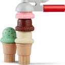 Melissa & Doug Scoop and Stack Ice Cream Cone Wooden Magnetic Pretend Play Food Set, Preschool Toy Play Ice Cream Set, Pretend Food, Toy for Toddlers and Kids Ages 3+ - FSC-Certified