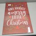 PHAMTE Have Yourself a Merry Little Christmas Wall Art,Christmas Canvas Wall Art,Red Rustic Festive Print Framed Canvas Painting Christmas Wall Art Home Kids Room Bedroom Decor 16x24 Inch