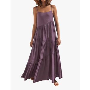 ANRABESS Women Summer Casual Loose Sleeveless Sundress Spaghetti Strap Flowy Boho Linen Beach Vacation Maxi Long Dress, M