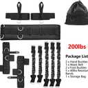 Boxing Resistance Bands Set for Speed and Agility, Workout Band Ankle Exercise Bands Legs Ankle Straps for Resistance Training Enhance Explosive Power (Black-200lbs)