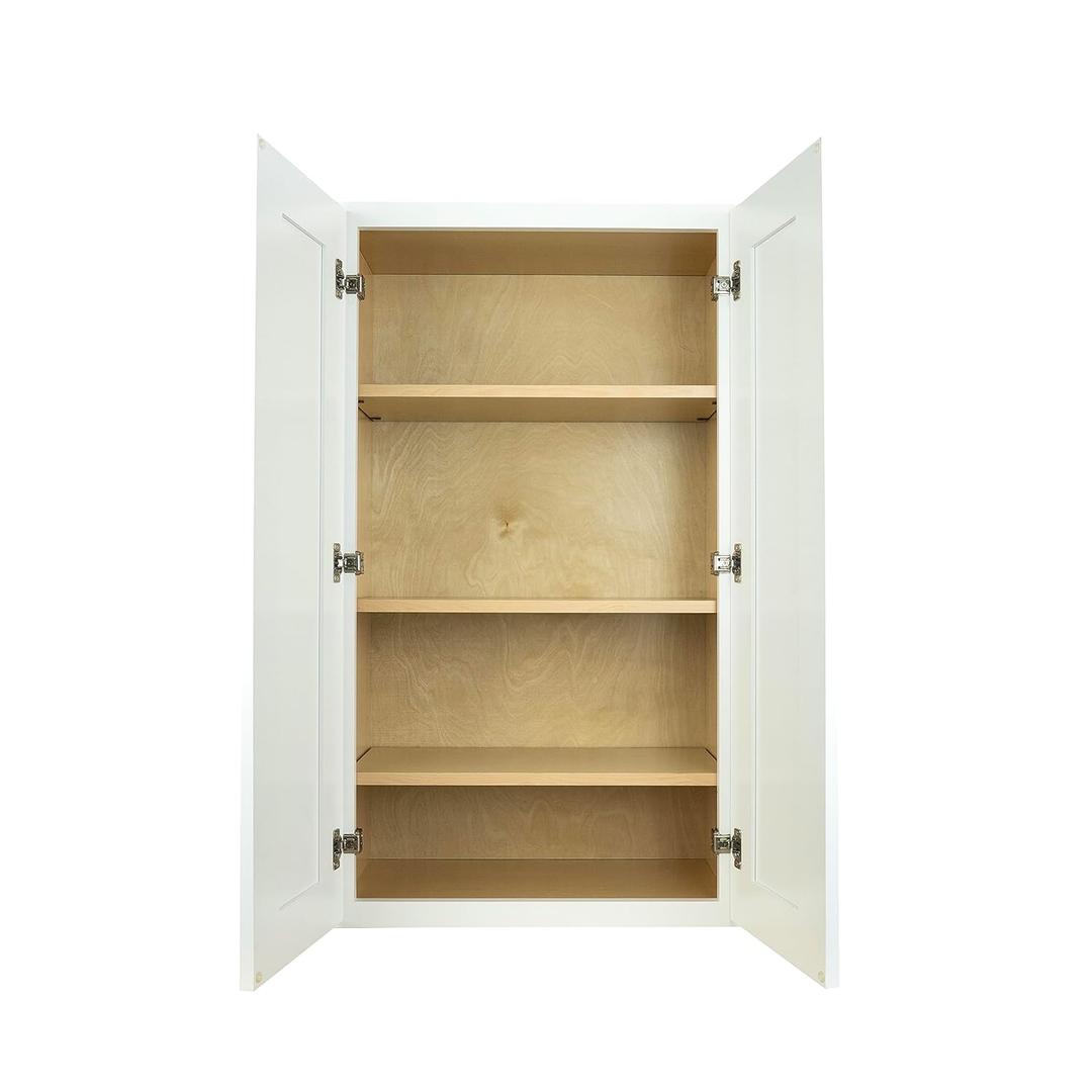 Hollywood Fabiani Design Wall Kitchen Cabinet 27 in. W x 12 in. D x 42 in. H in Shaker White Ready to Assemble