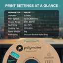 Polymaker PETG Green 3D Printer Filament 1.75mm 1kg, High Speed PETG up to 300mm/s, High Strength New Formula, Excellent Layer Adhesion, Warp Free, Compatible with Most 3D Printers