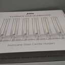 6 Pack Glass Hurricane Candle Holders 12" Open Ended Candlestick Tubes