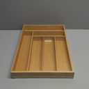 Silverware Organizer Kitchen Drawer Organizer Utensil Organizer Bamboo Silverware Holder Cutlery Organizer in Drawer Flatware Organizer Tray(6 slots, Natural