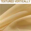Stripe Gold Sheer Curtains 120 Inch Length Extra Long With Grommets Semi Transparent for Living Room and Bedroom Set of 2 Light Filtering