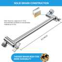 Lordear Shower Head Extension Arm 11 Inch Chrome,Adjustable Shower Arm Extension,Solid Stainless Steel Shower Extender for ShowerHead,Showerhead Extender With Universal Connection