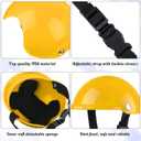 Frienda Dog Helmet and Goggles, UV Protection Doggy Sunglasses and 4 Inch Padded Puppy Motorcycle Helmet Adorable Dog Goggles with Adjustable Belt for Small Dogs Puppy Riding (Yellow)